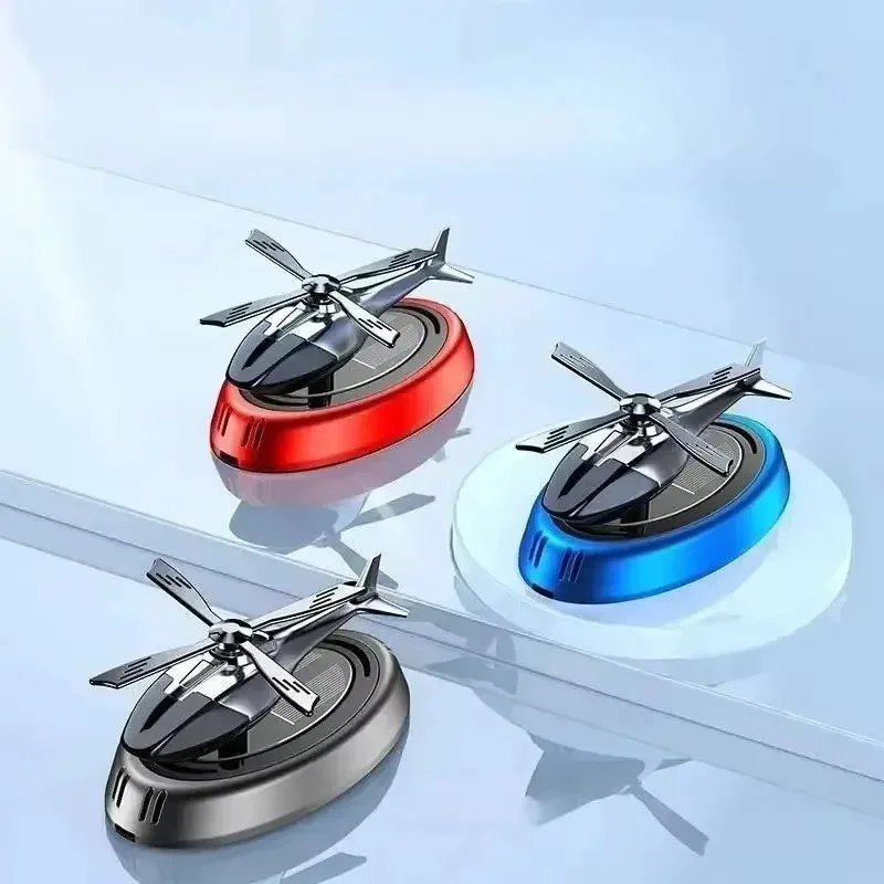 Solar Car Fragrance Helicopter Car Air Freshener Ornaments Decor Interior Decoration Solar Rotating Aroma Diffuser for Office image 4