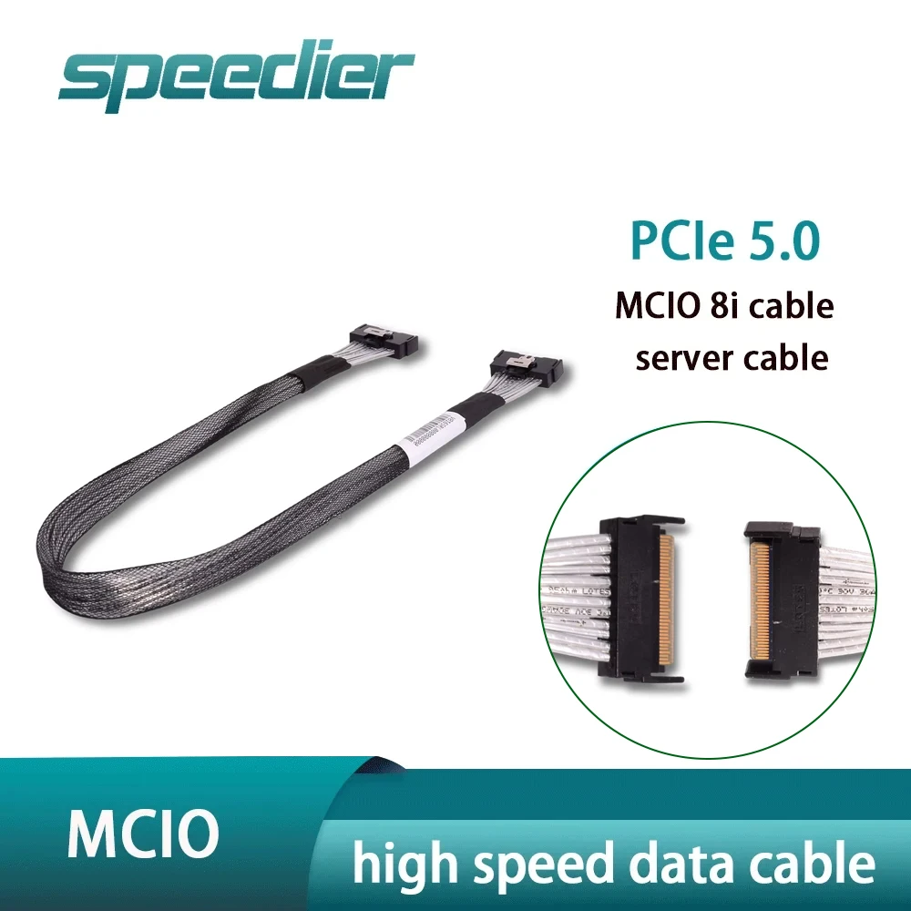 Speedier MCIO 8i PCIe 5.0 High Speed Cable 32Gbps MCIO To MCIO 8X Male To Male Server Data Cable 30CM-107CM /1M