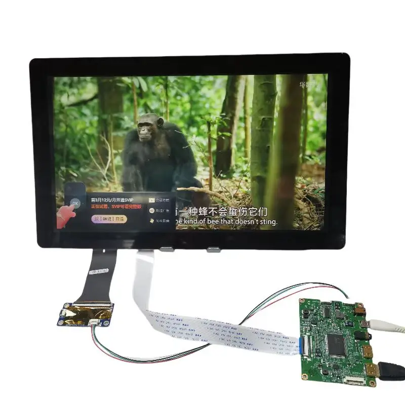 

13.3-inch touch Display module HD1080P capacitor 10-point control USB Plug and play 5V+12V dual power solution