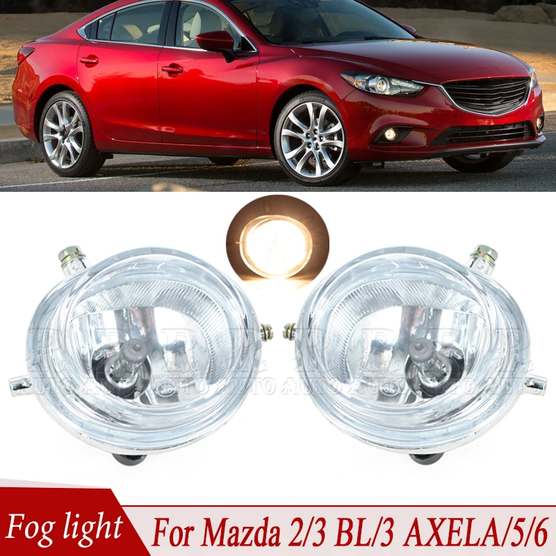 R-AUTO luz antiniebla lámpara antiniebla faro de conducción para Mazda 3 / Axela para Mazda 2 / 5 / 6 / Atenza conjunto de lámpara antiniebla para parachoques delantero de coche