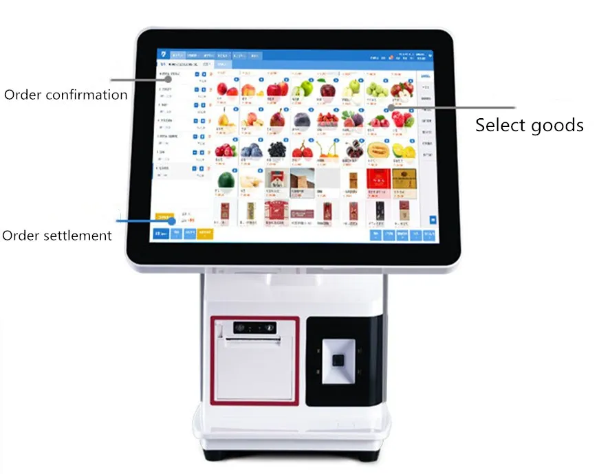 Imagem -05 - Smart Touch Screen Caixa Registradora com Impressora All-in-one Supermercado Loja de Conveniência Código de Varejo Novo