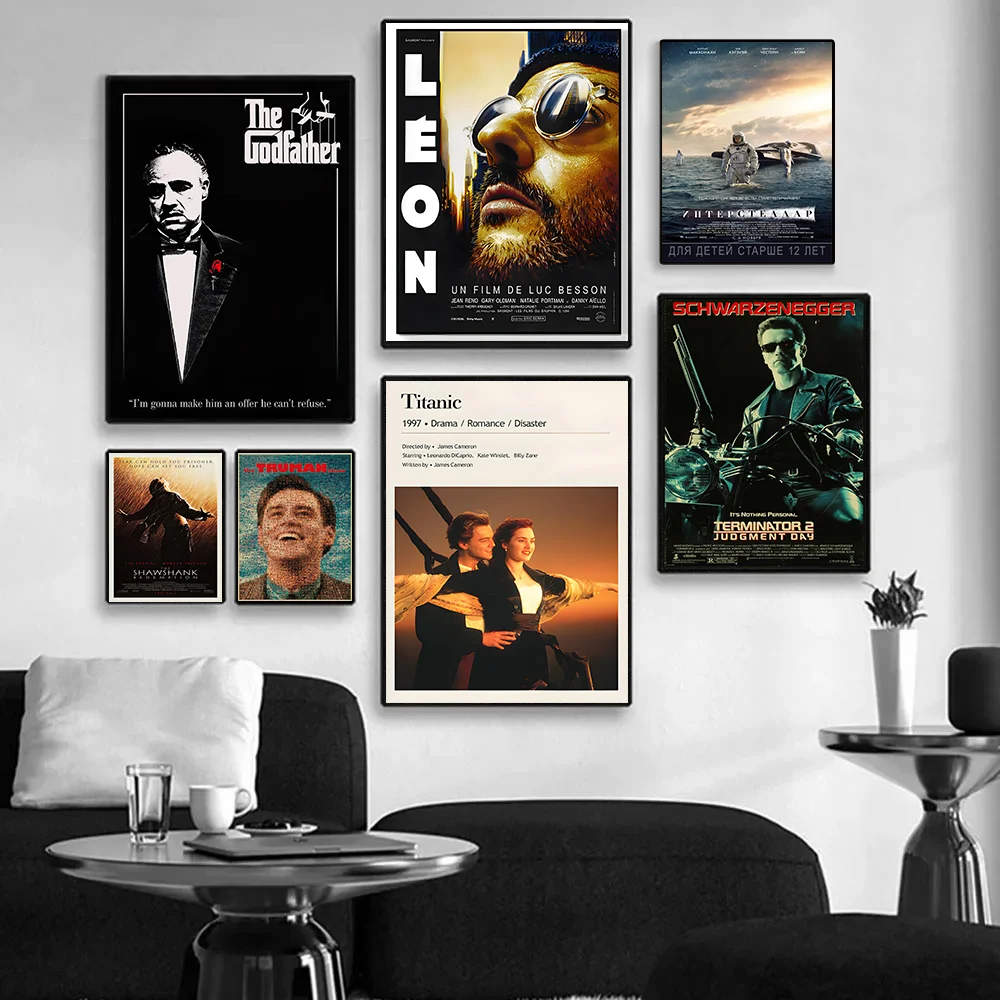 ملصقات الفيلم الكلاسيكي - سادة في تاريخ السينما العالمية - ديكور حائط عتيق، لوحة فنية جدارية على القماش لديكور المنزل