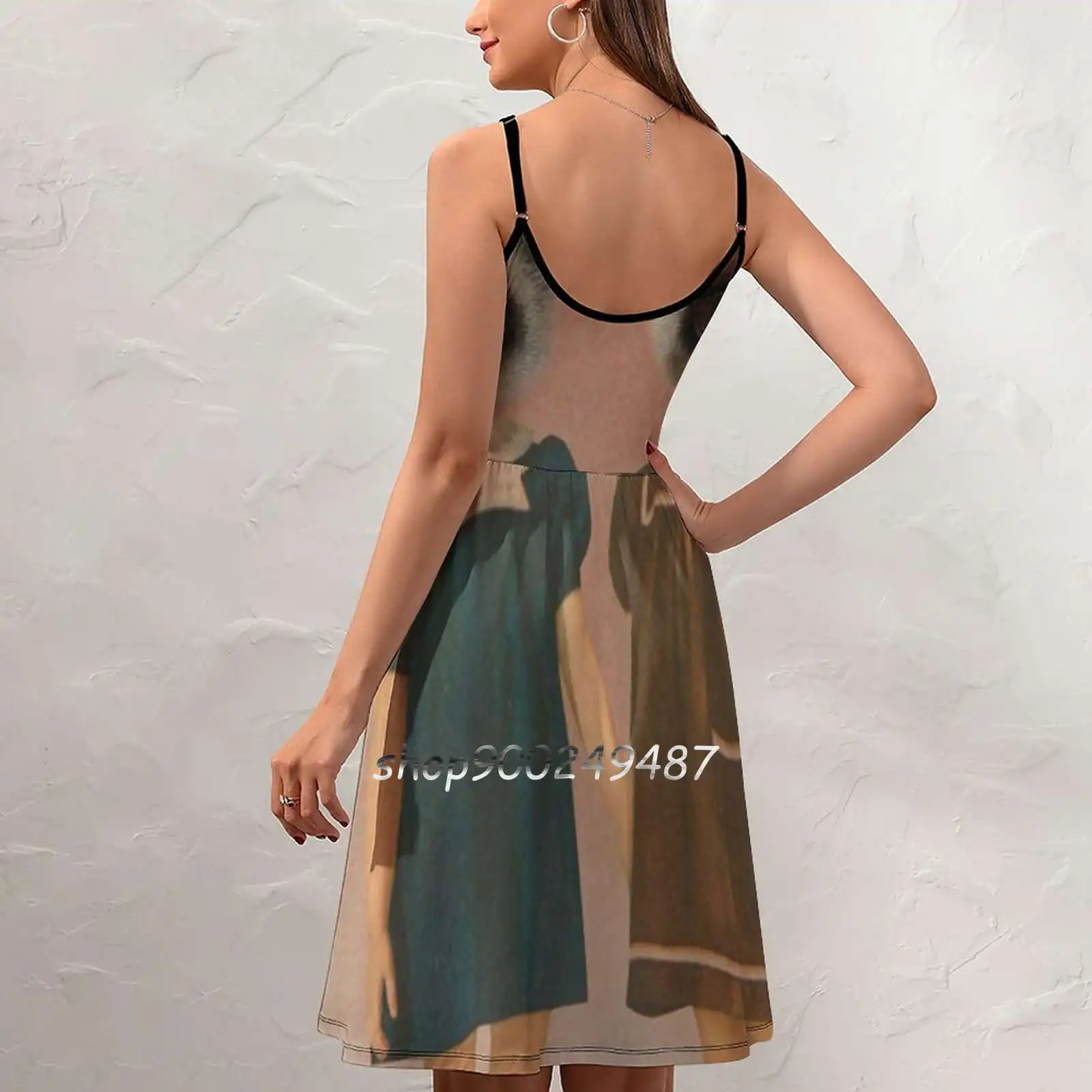 Twogether Sling Dress Sexy Dress Female High Waist Dresses For Women Collage Surrealism Chimera