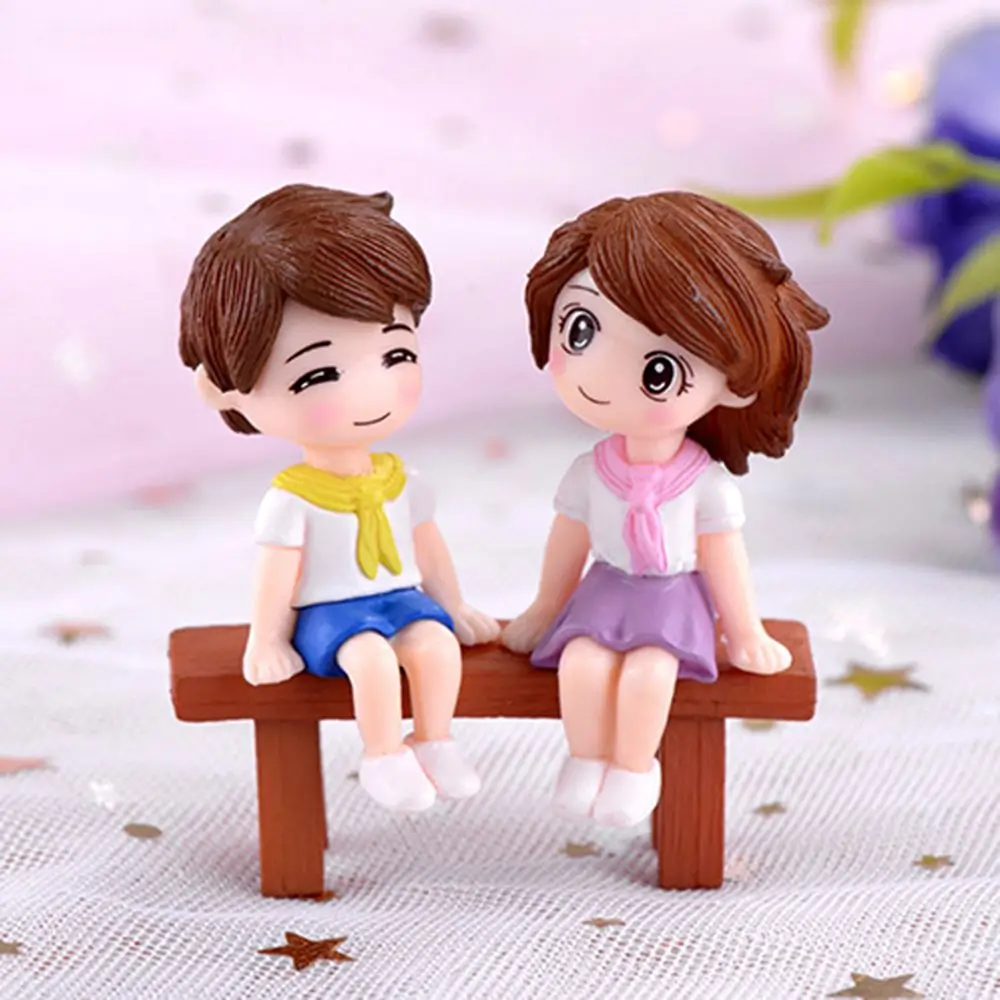 Figures 2/3Pc Couple Grandpa Micro Landscape Grandma Home Christmas Decoration Miniatures Fairy Garden Figurines Ornaments