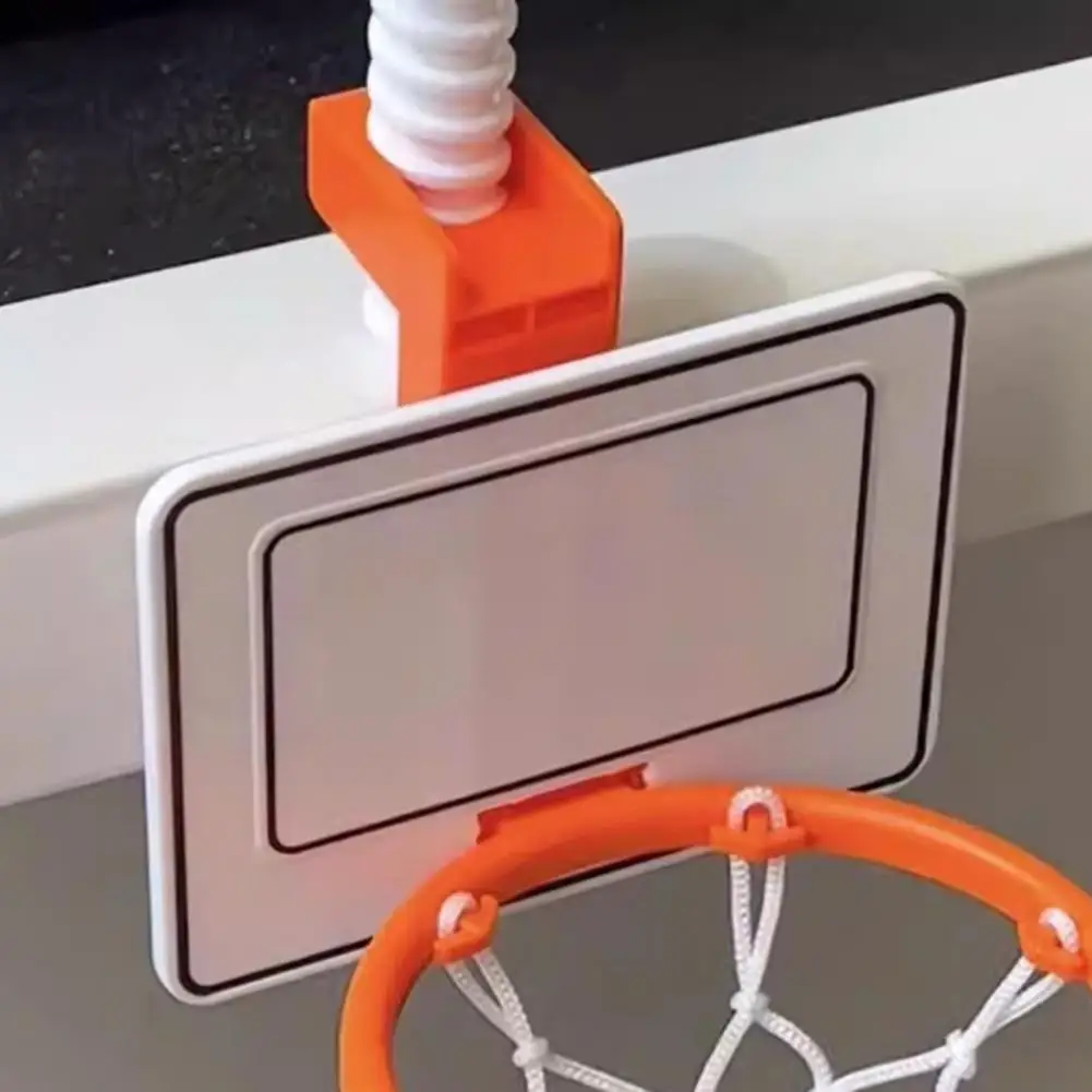 Stress Relief Finger Basketball Set Mini Desktop Basketball Hoop Set with Self-adhesive Mount Stress Relief Finger Basketball