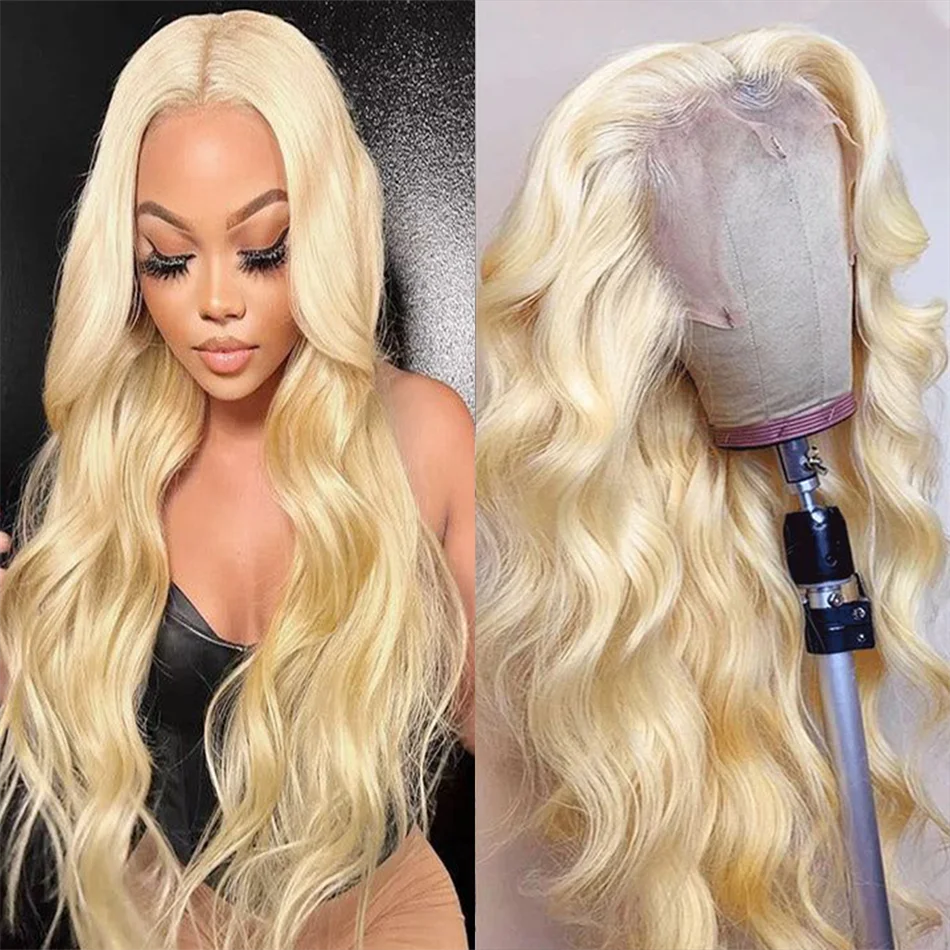 

30 32 Inch 13x1 Body Wave 613 Honey Blonde Lace Front Human Hair Wig 13x4 Brazilian Remy Pre plucked Lace Frontal Wigs for Women