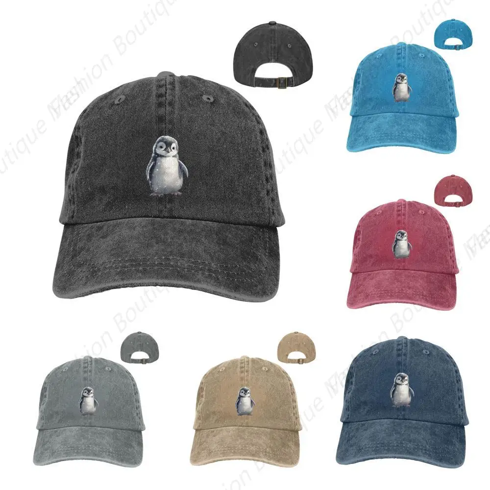 

High Quality Casual Snow Penguin Winter Style Printing Sunscreen Cowboy Hat Peaked Caps Sandwich Caps Trucker Hat Men Women