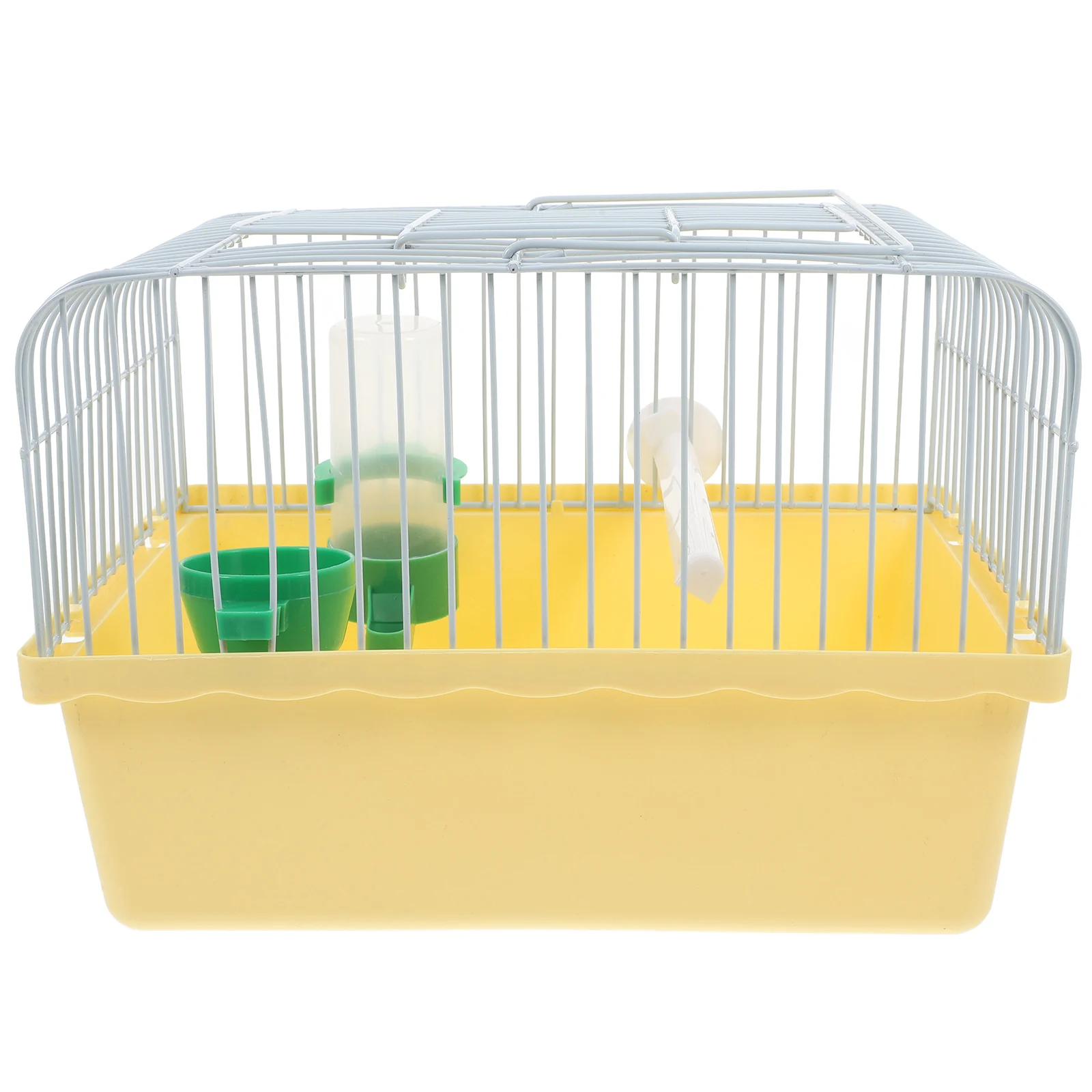 

Portable Bird Travel Cage ABS Iron Frame Spacious Design Perch Food Box Water Dispenser Suitable for Parrots Lovebirds Small