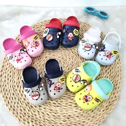 Kids Summer Apanman Cartoon Cave Hole Sandals Garden Beach Slippers Sandals Non-Slip Soft Soled Quick Drying Shoes