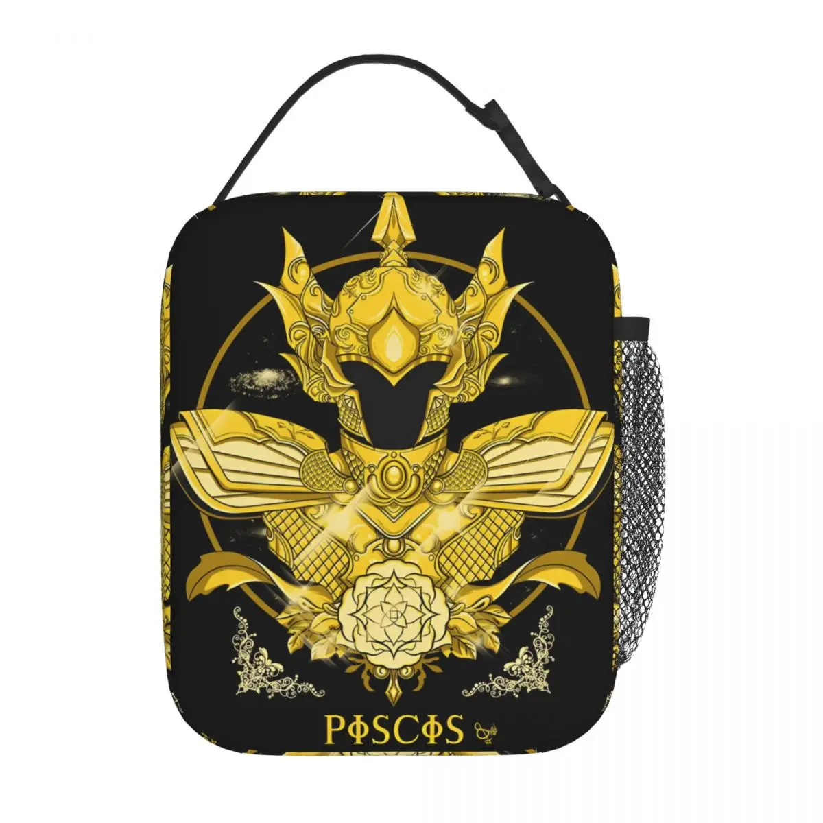 Custom Saintes Seiya Anime Insulated Lunch Bag for Women Cooler Thermal Bento Box Outdoor Camping Travel Portable Tote Bags view 3