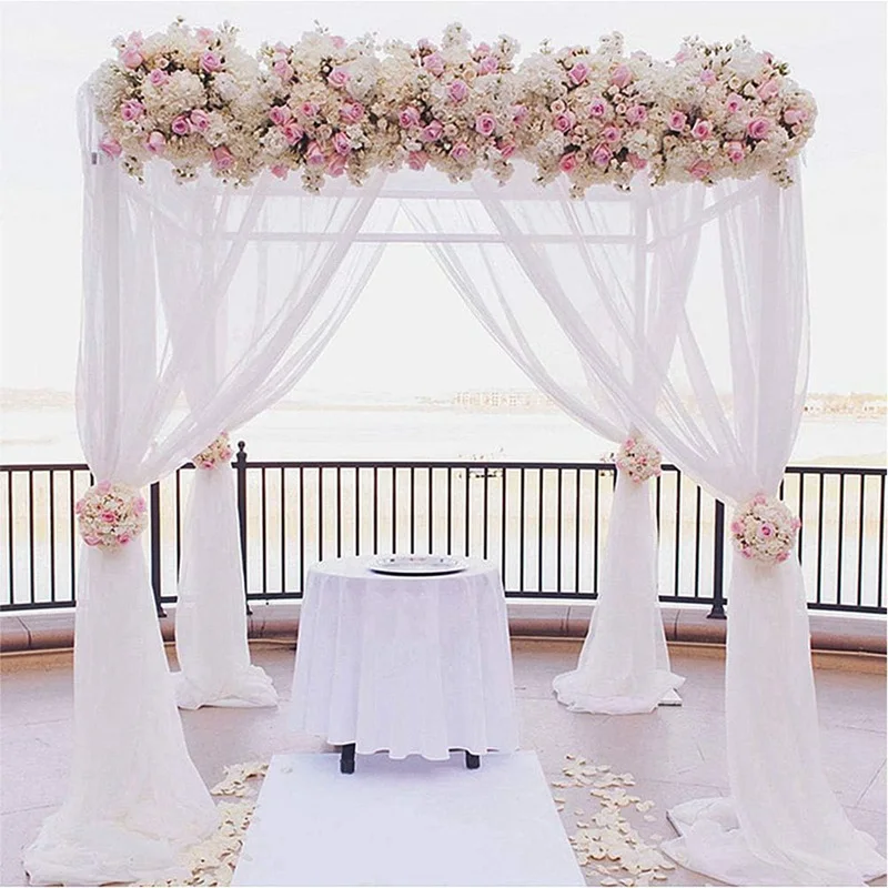 5/10M Organza Tulle Fabric Crystal Organza Roll, Sheer Shiny Fabric for Wedding Party Backdrop Decor Gift Wrapping DIY Crafts view 2