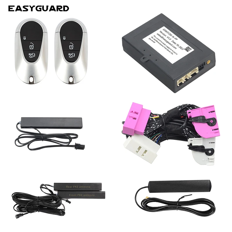 

EASYGUARD Smart Key PKE пассивный бесключевой доступ подходит для автомобилей Benz FBS4 2020+ с заводской кнопкой запуска OEM и комфортным доступом