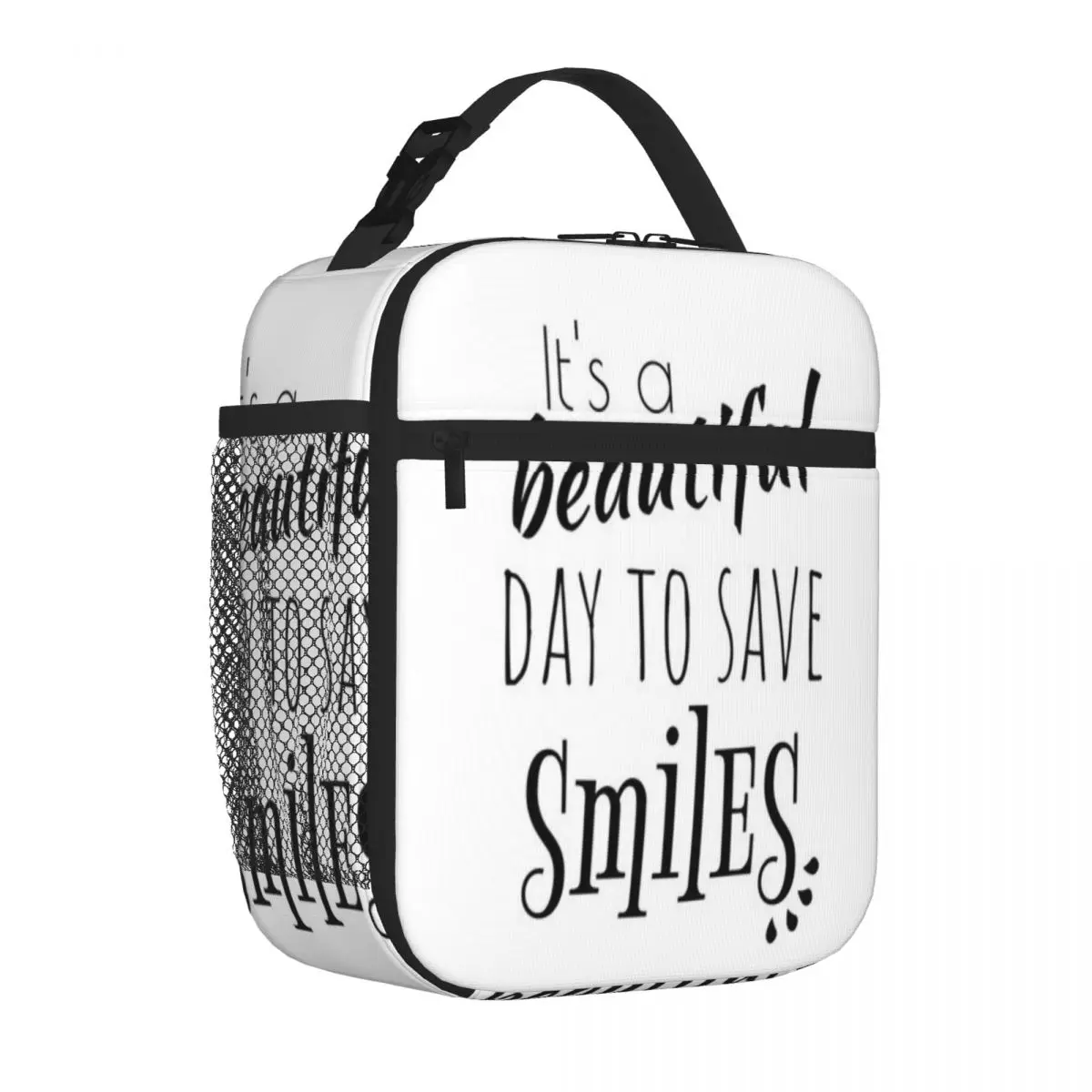 Bestselling It S A Beautiful Day To Save Smiles Workwear Neoprene Lunch Bag Teen School Insulated Lunch Bag