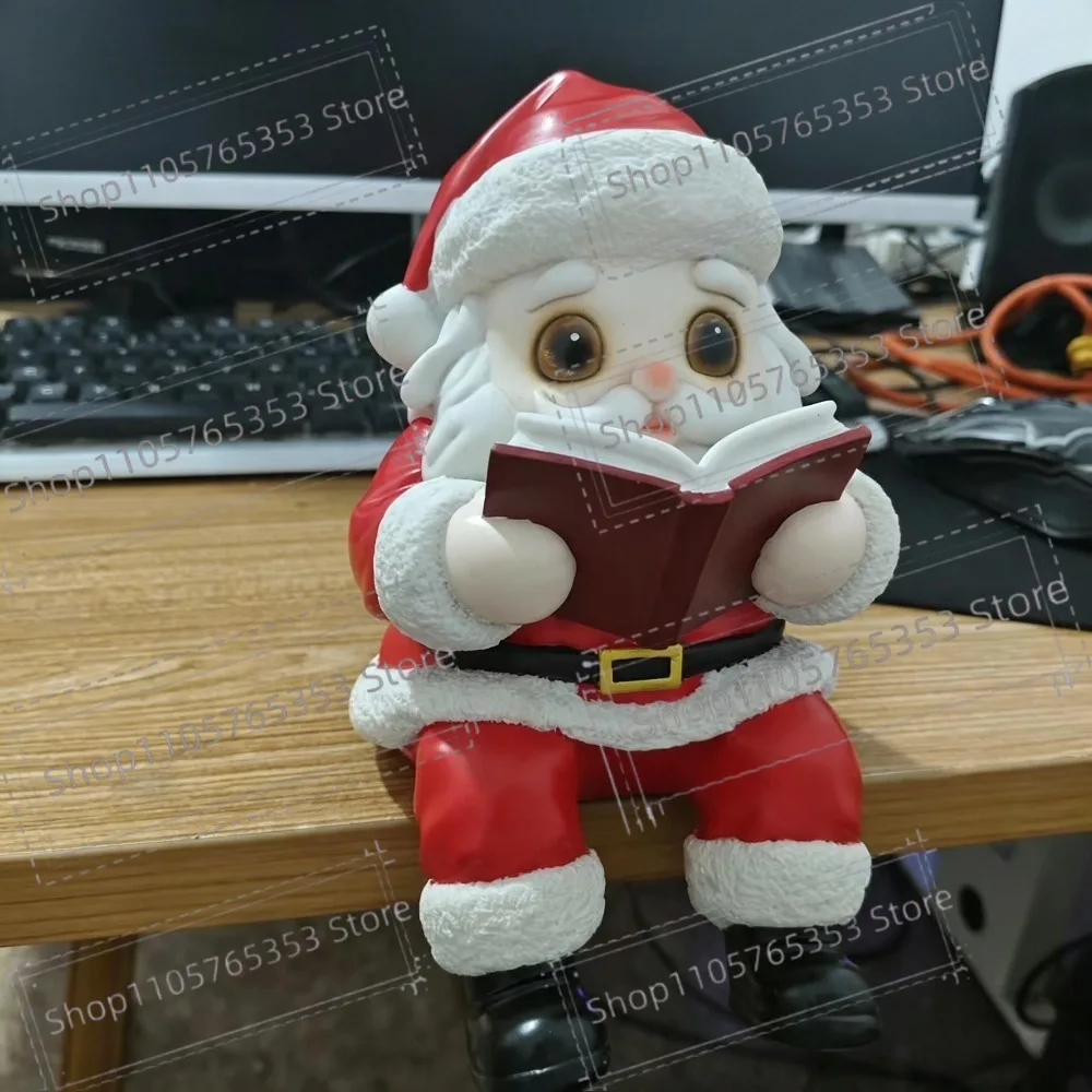 Reading Santa Claus Light Father Christmas LED Night Lamp Home Office Living Room Bedroom Desk Decoration Lamp Xmas Holiday Gift