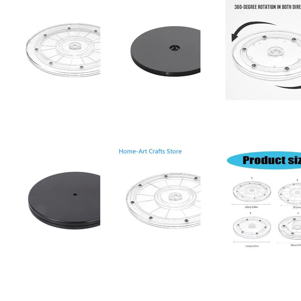 Y3NA Rotating Tray for Kitchen Storage Ball Bearing Turntable Acrylic Display Stand