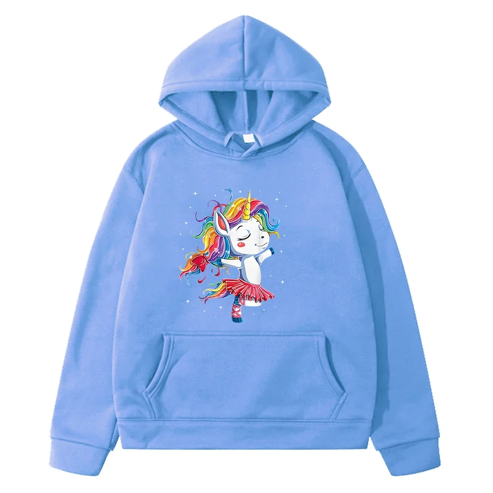 Unicorn Autumn Cartoon Hoodies Fleece Sweatshirt boys y2k sudadera bluey anime hoodie pullover Kawaii jacket kids clothes girls