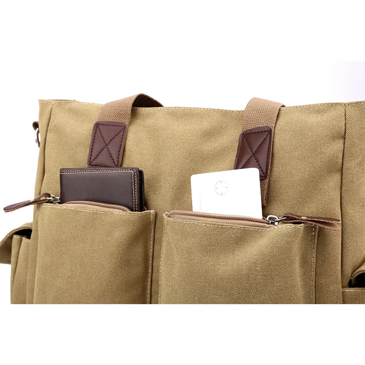Canvas Retro Umhängetasche, Handtasche für Pendler, Schultertasche, Arbeitstasche, Handtasche mit großem Fassungsvermögen – Detail 15