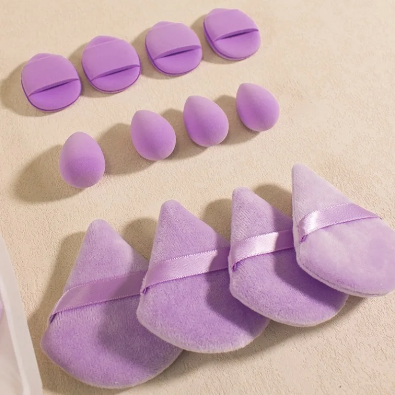 12PCS Triangle Cosmetic Puff Makeup Sponge Blender Beauty Foundation Sponges Mini Finger Puffs Make Up Accessories Maquillaje