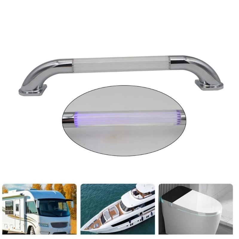 RVs Auxiliary Handrail RVs Door Handle Boarding Handrail 13/18inch Luminous Handle J60F