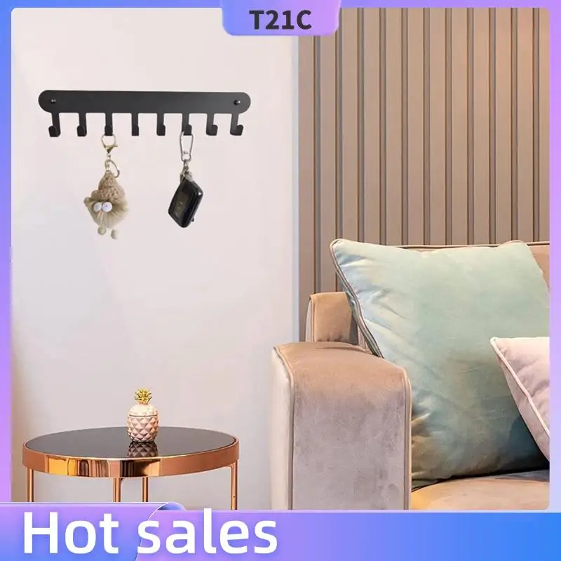 

T21C Iron Towel Hook Wall-Mounted Key And Coat Hook Multi-Function Metal Storage Rack Storage Rack