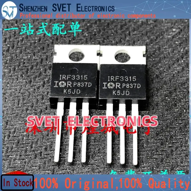 10PCS-50PCS  IRF3315  TO-220  MOS 150V 27A  Original In Stock Fast shipping