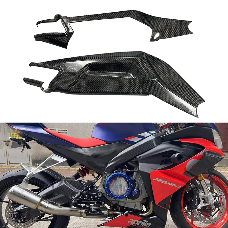 

For Aprilia RS660 2020 2021 Real Carbon Fiber Motorcycle Rear Wheel Fork Frame Cover Decorative Covers 2PCS Front Fork Protector