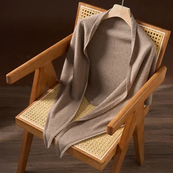 High Quality Large Triangle Shawl Scarf 35 Cashmere Wool Women Knitted Acc Cape Casual Soft Warm Cashmere Wraps Cappa Cozy