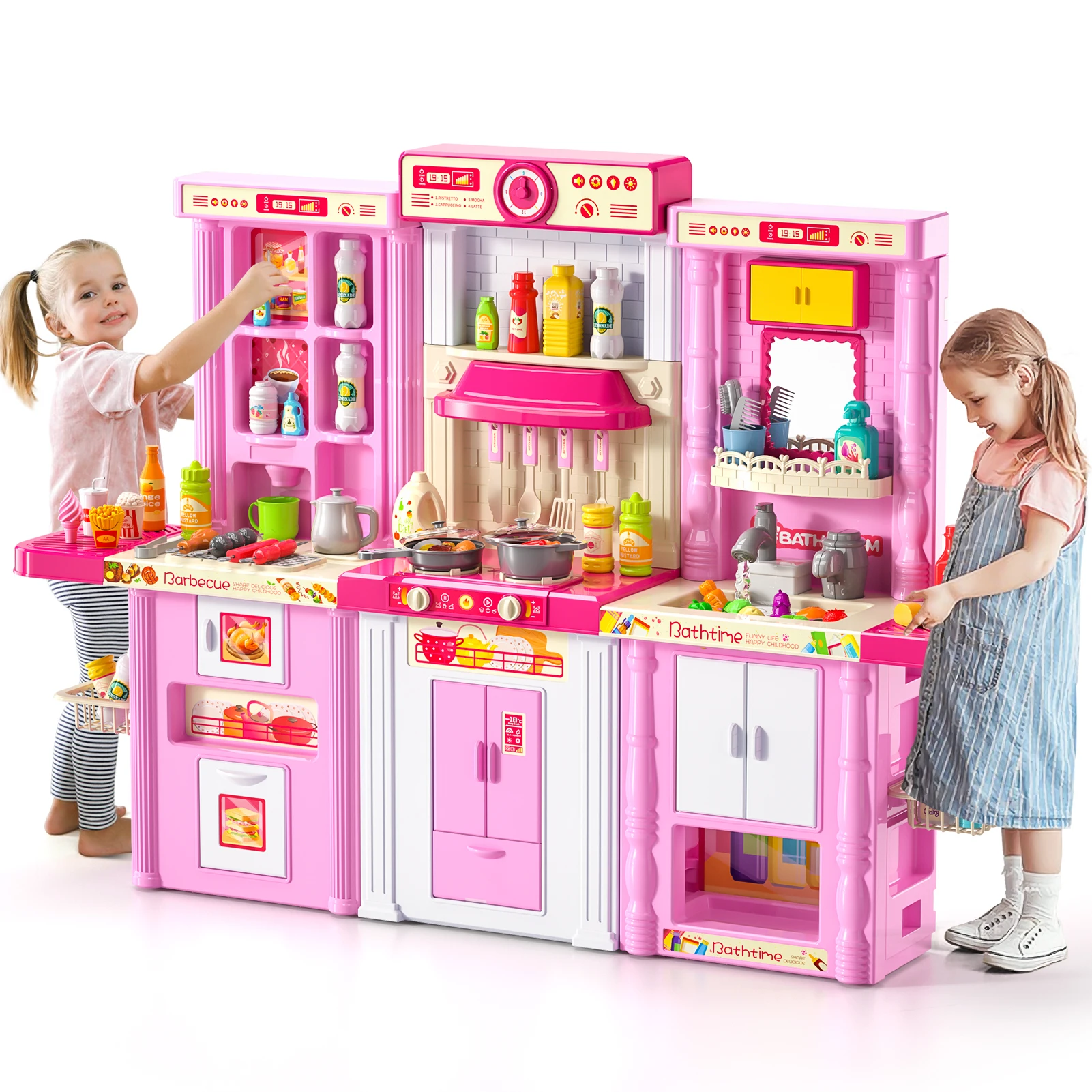 Pretend Play Kitchen Kids Toys Role Play Gamesreal Cooking Sets  Water Cycle Kitchen Food Toys Gifts Girls Play House Tableware