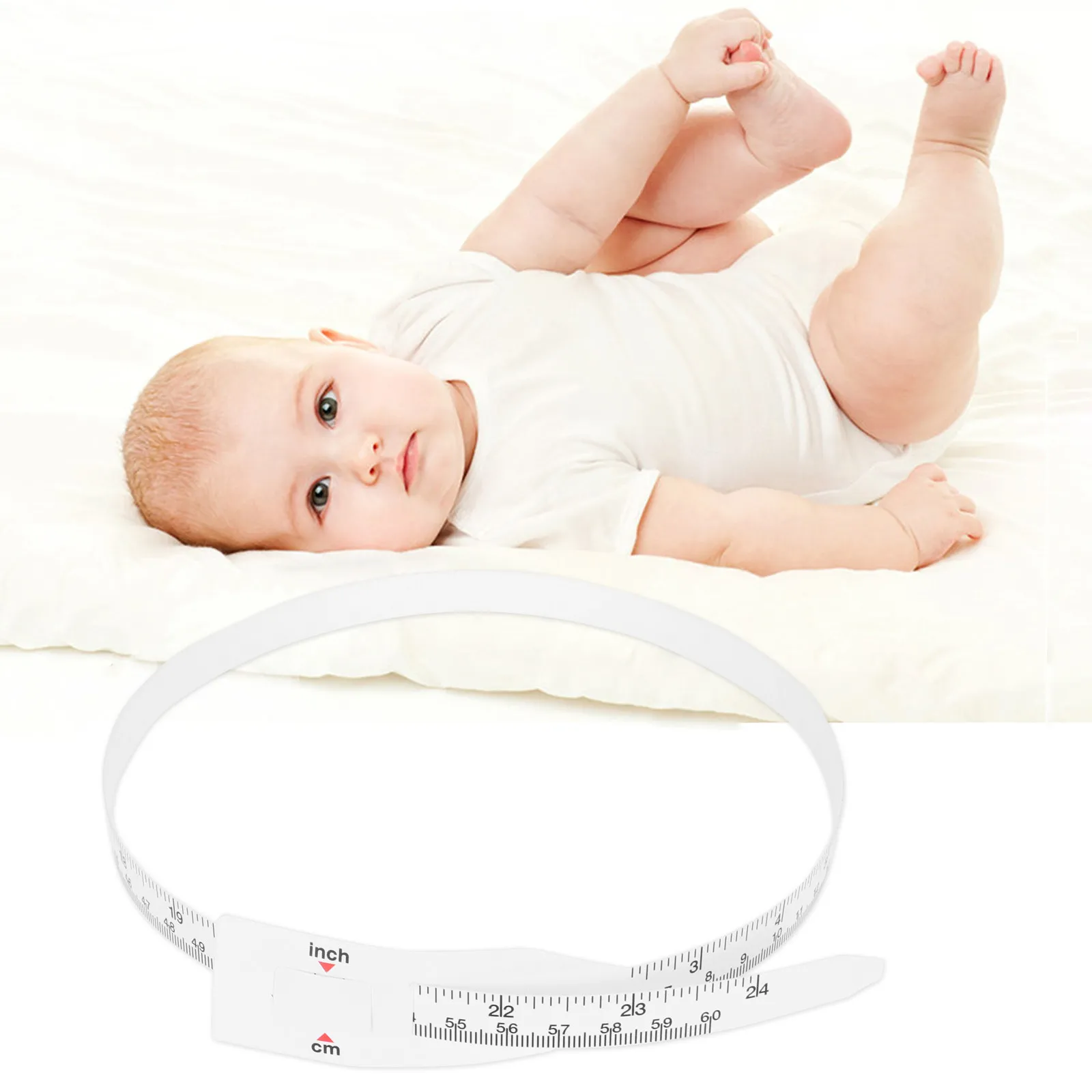 

3pcs Plastic Head Circumference Measuring Tape 60Cm 24Inch Flexible Pp Ruler For Arm Length Testing Kids Retractable Measure