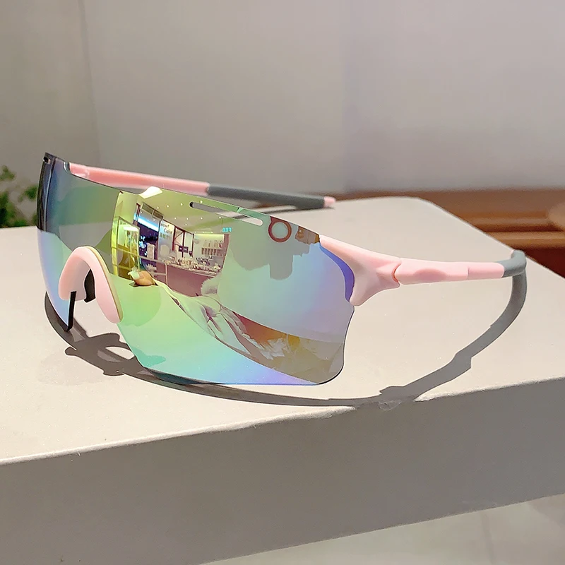 KAMMPT Rimless Sports Goggle Men Fashion Mirror Outdoor Cycling Sunglasses Women Trendy Windproof Anti-UV Protective Shades