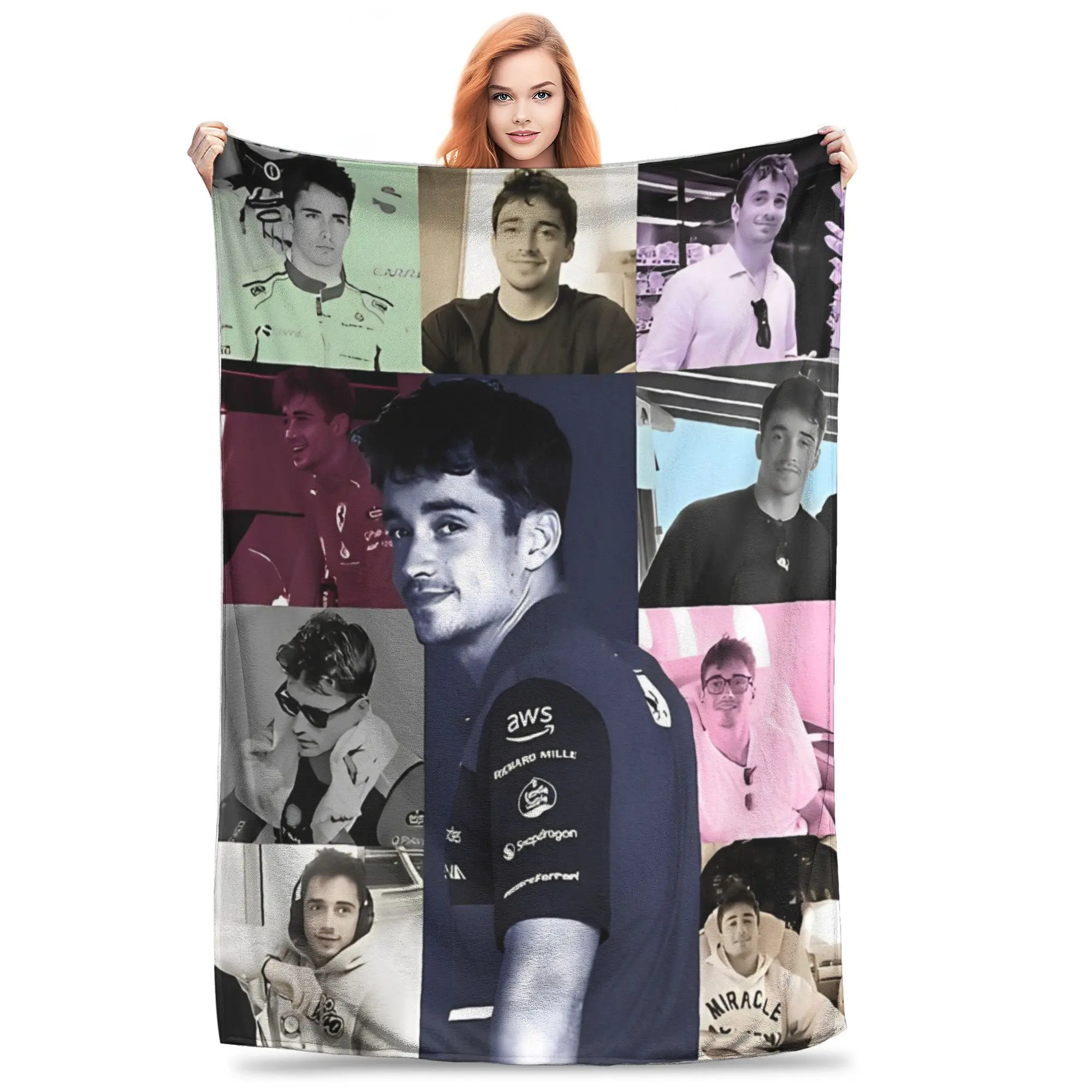 

Charles Leclerc Eras Tour Blankets Flannel Summer Breathable Super Warm Throw Blankets for Bed Outdoor Rug Piece