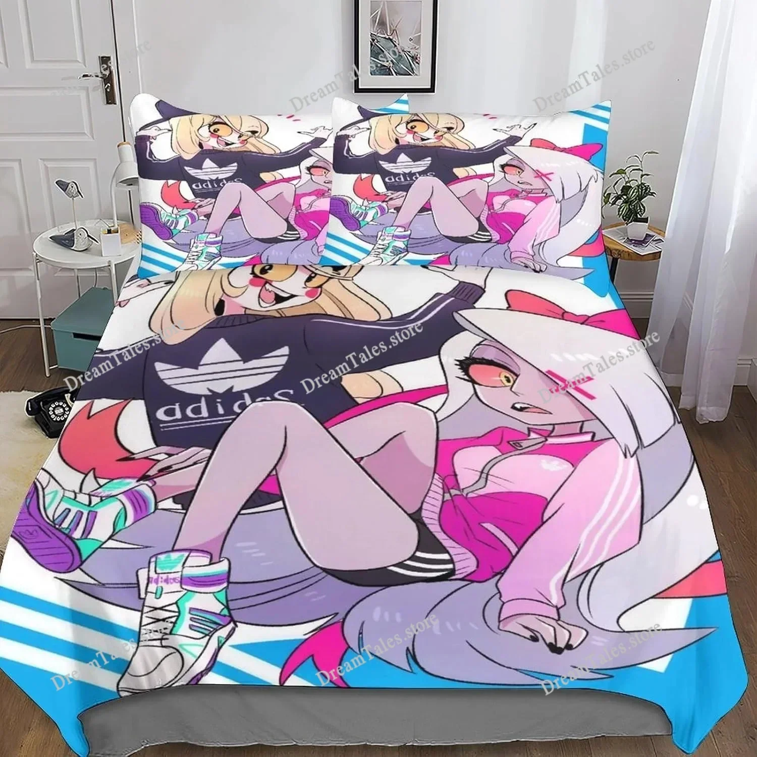 Game Hazbin Hotel Duvet Cover Pillowcase Bedding Set Adult Boy Girl Bedroom Decoration Charlie Single Double Large Size029