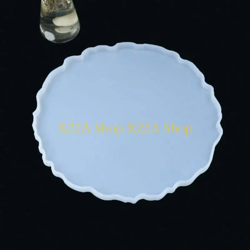 

Unique Serving Borad Cup Mat Tray Crystal Epoxy Mold Fruit Plate Casting Mold