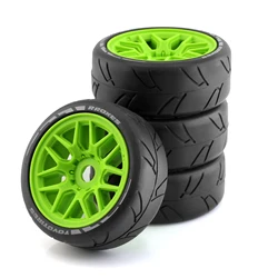 4pcs Short Course Truck Tires Tyre Wheel 17mm Adapter For 1/8 pull WRC Feishen Ping Run GT tire racing highway