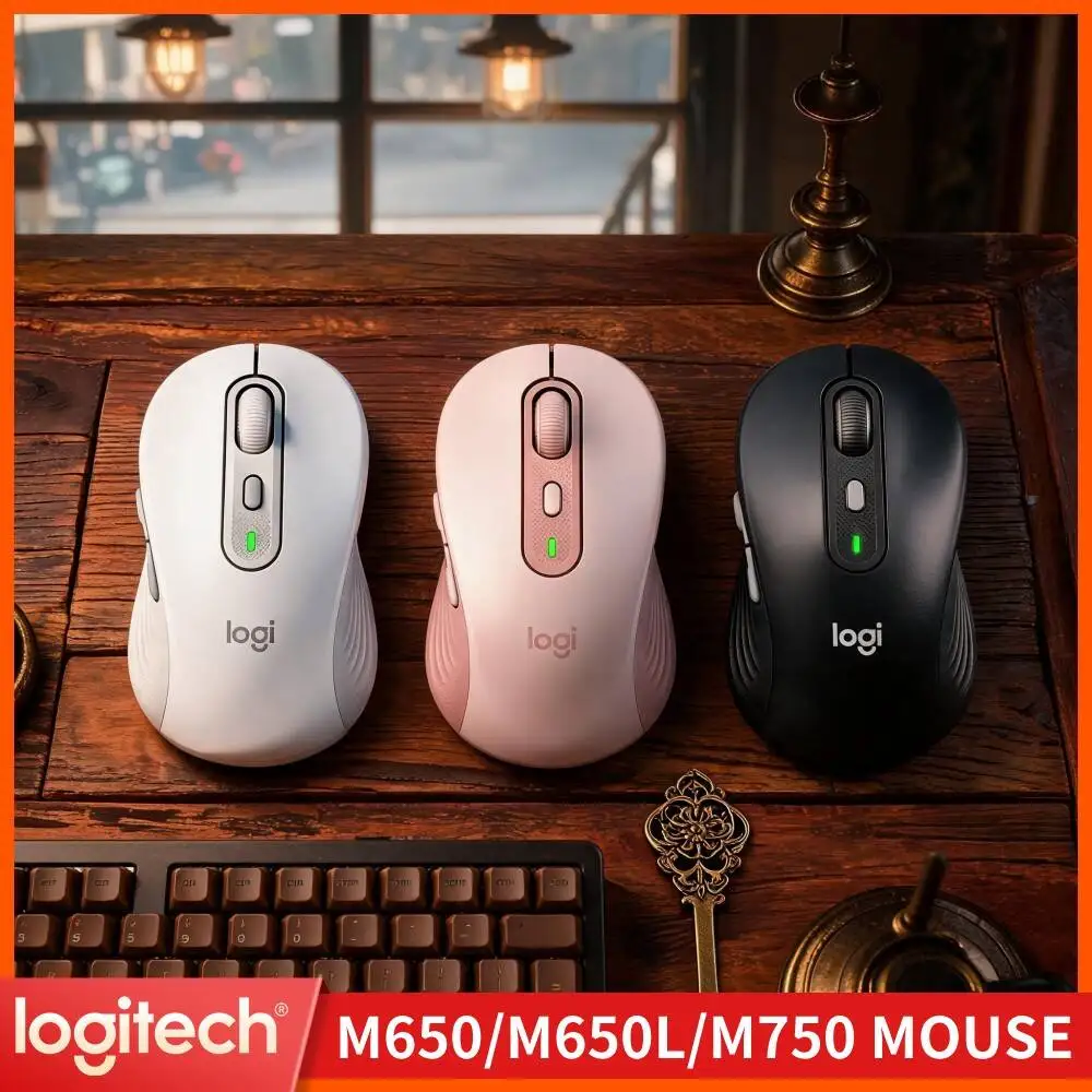 Logitech M650 Ergonomic Wireless Mouse High Accuracy Optical Sensor Dual Mode Connect Comfort Contour For Long Hour Working