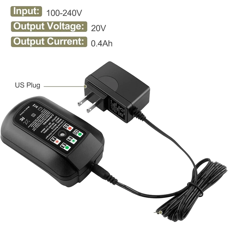 WA3732 Charger WA3742 20V Battery Charger For Worx 20V Lithium Battery WA3578 WA3525 WA3520 WA3575