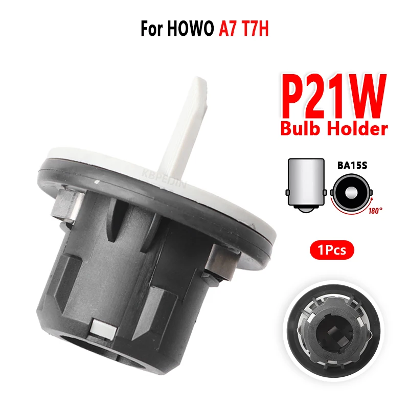 For HOWO A7 T7H Headlight Corner Light P21w Bulb Holder Socket Base 1Pc