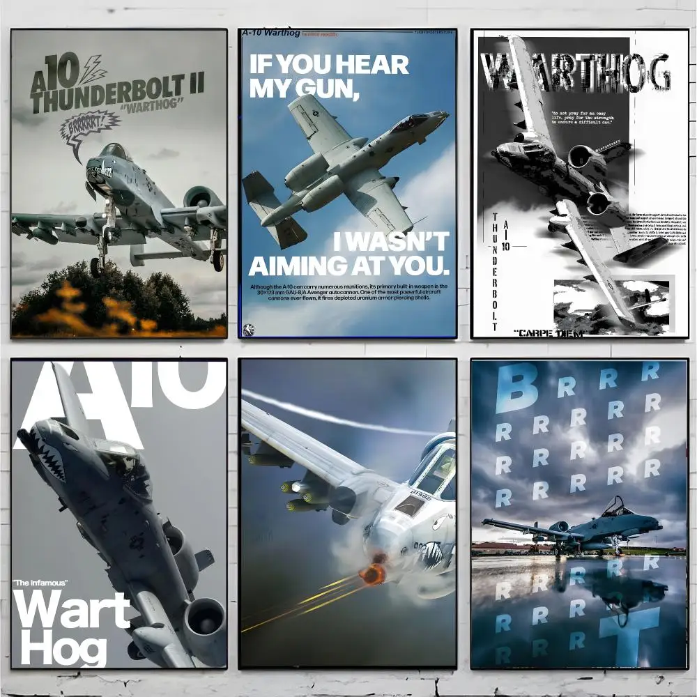 Aircraft Military A-10 Thunderbolt II Poster Superior Home Space  Indoor Decorative Art & Home Decor