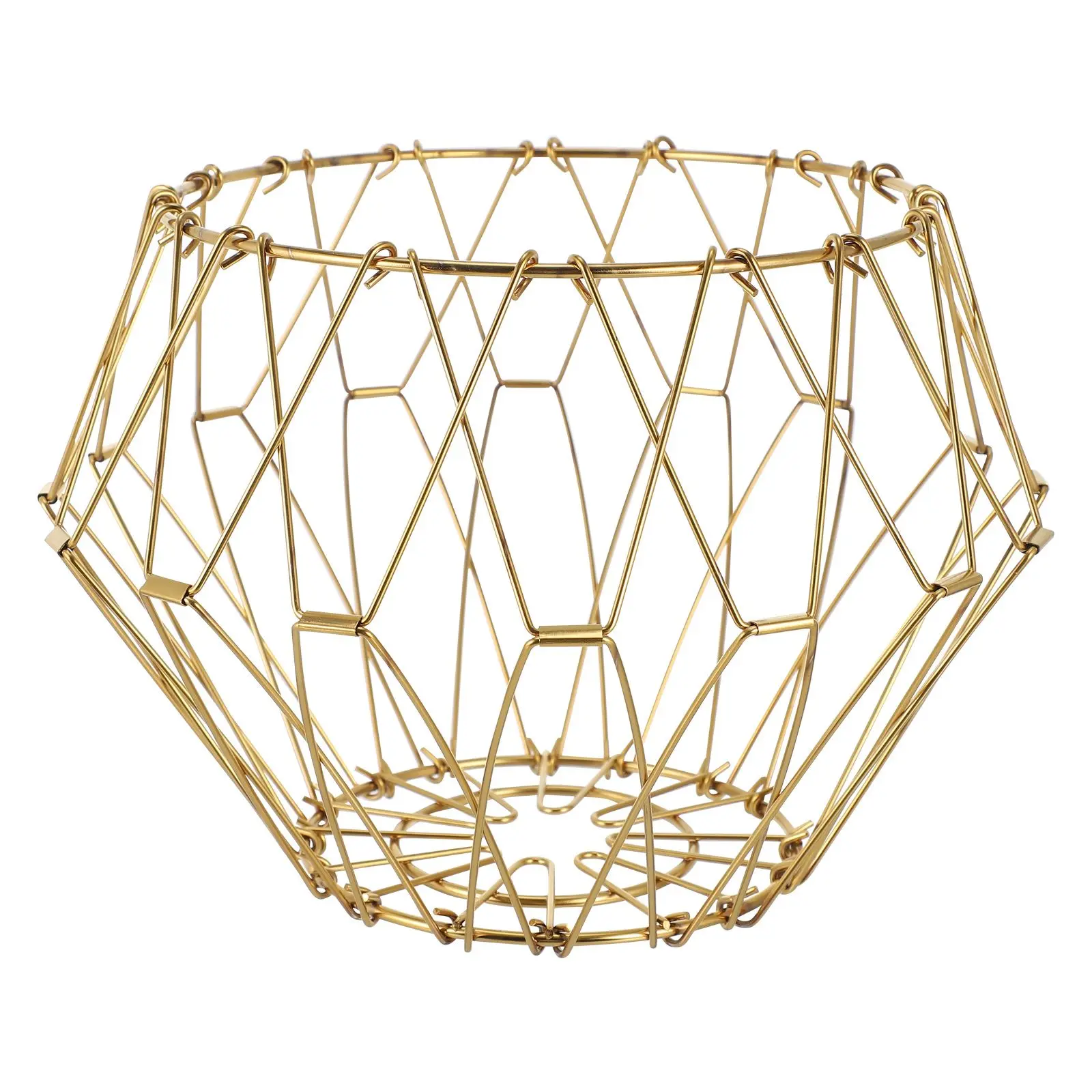 

Stainless Steel Draining Basket Hollow Design Large Capacity Kitchen Vegetable Fruits Storage Modern Flexible Basket Fruit Bowl
