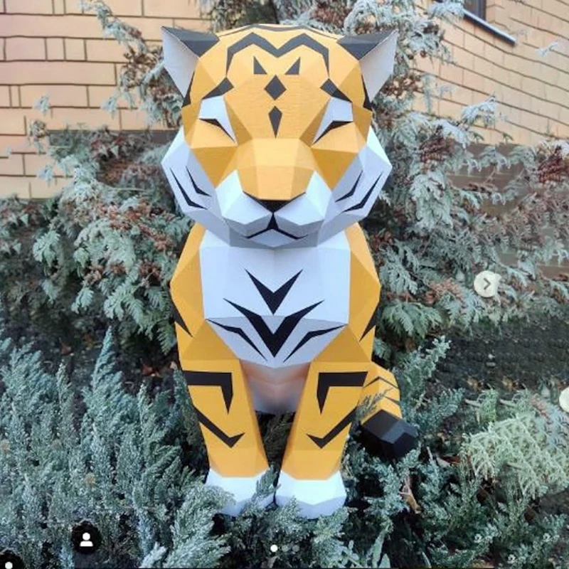 50 cm high little tiger tiger new year lucky decoration living room floor paper art floor decoration paper model cartoon