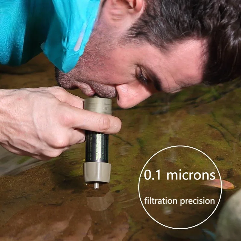 

L630 Gravity-Fed Water Purifier Bag - Portable 2-Stage Filter with Drinking Straw for Outdoor Camping/Hiking, 2000L Capacity