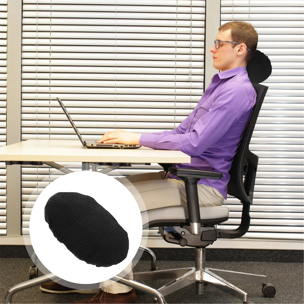 

2Pcs Stretchable Thickened Fabric Computer Swivel Chair Headrest Cover Easy Install Dirt Protection Gaming Chair Accessory