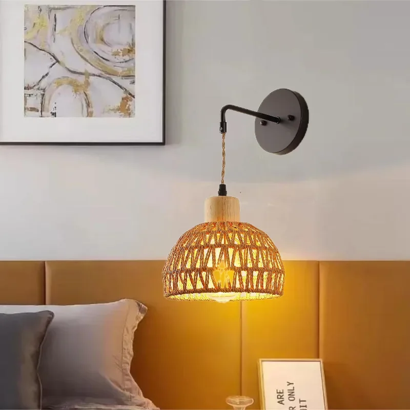 

Прочный настенный светильник в ретро-стиле для столовой, спальни, гостиной, прихожей, из кованого железа, для отеля, в индустриальном стиле