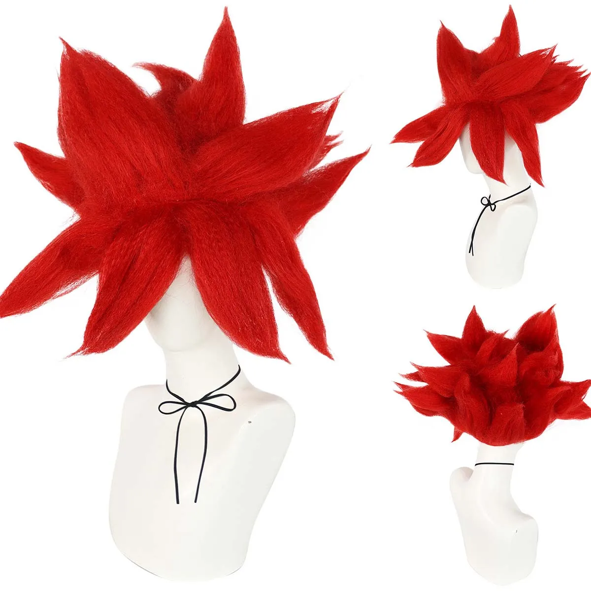 Halloween Boże Narodzenie Cosplay Dorosły Anime Son Goku Gogeta Vegetto Cosplay Niebieska Żółta Czerwona Peruka