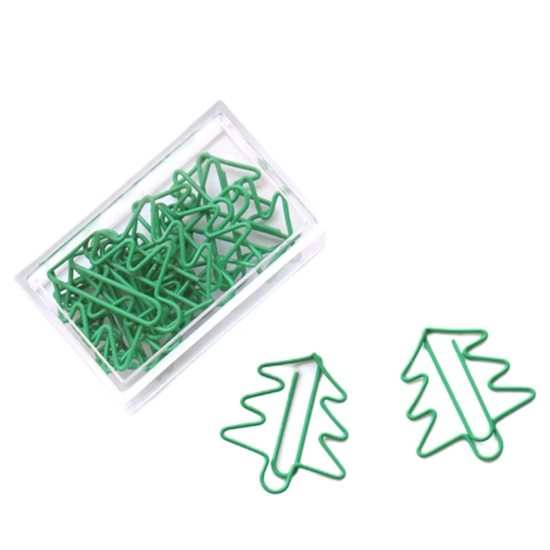 15 Pieces Paper Clips Christmas Tree Funny Paperclips Bookmarks Planner Clips Funny School Dropshipping