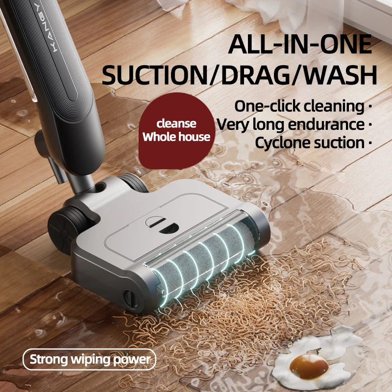 Cordless Wet Dry Vacuum Cleaners Mop Smart Hardwood Floor Cleaner with Self-Cleaning Vacuum Mop Wash 3 in 1 Lightweight Mop