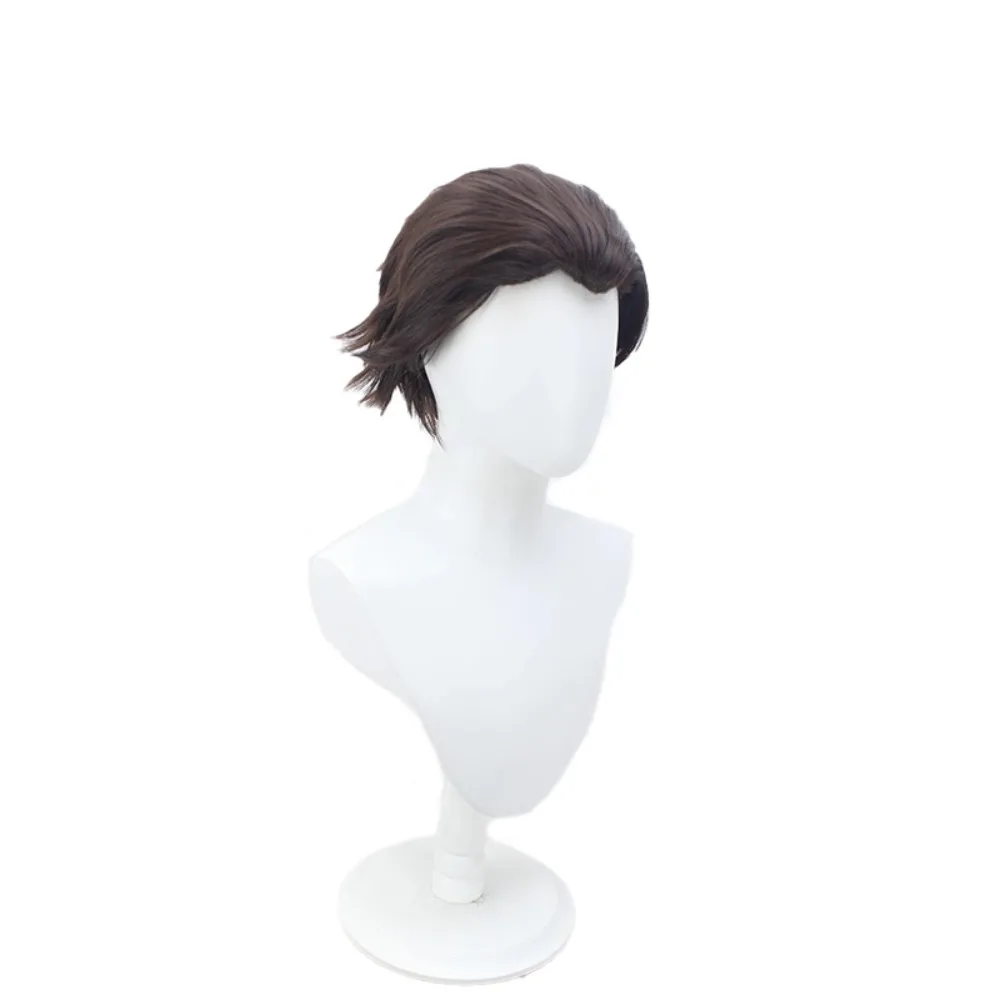 LOL Viktor Arcane Brown Short Wig for Men Women Game Cosplay Party