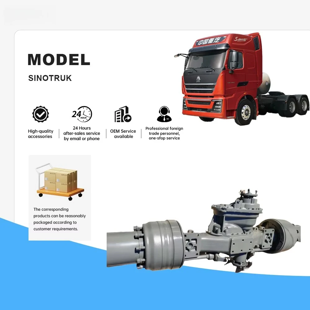 High Quality Howo Heavy Truck Sitrak A7 C7H Trailer Axle Assembly for Sinotruk Transmission System