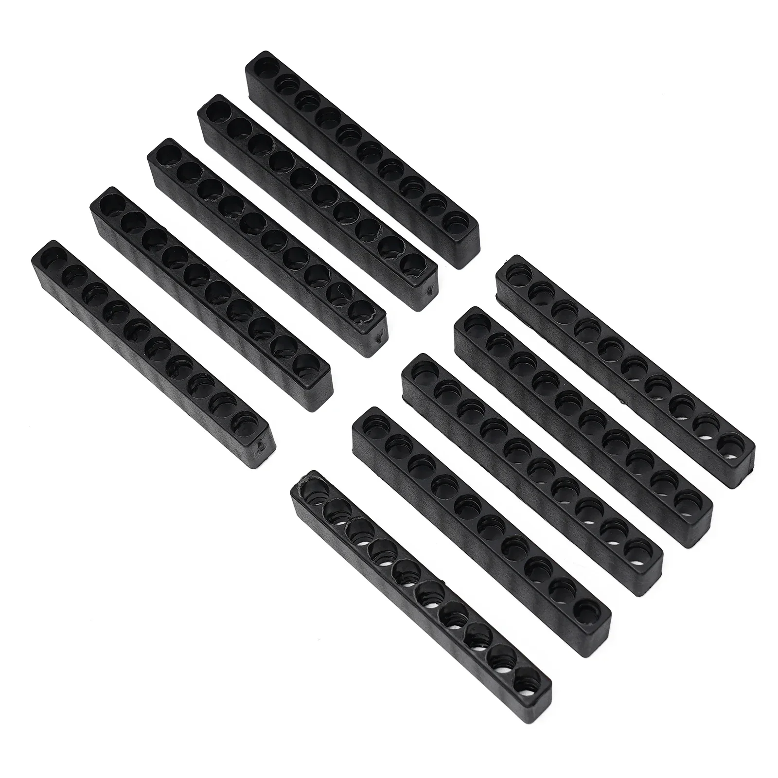 10Pcs Bit Holder 10 Hole 1/4 Hex Shank Screwdriver Plastic Screwdriver Storage Soft Rubber Organizer Head Drill Bit Stand Case