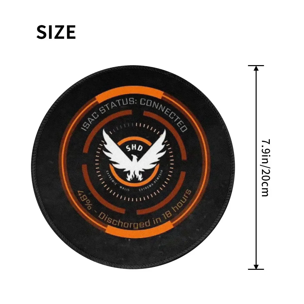 The Division  Shd Strategic Homeland Division Round Mouse Pad Computer Keyboard Mouse Mat Gaming Laptop Desk Mat Office Table